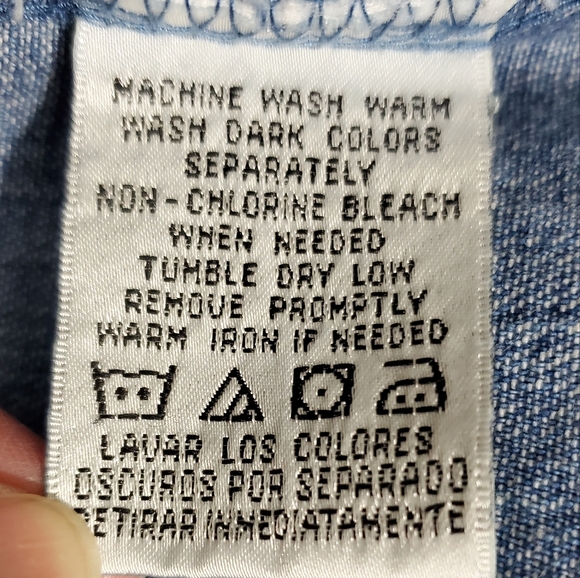 90s Villager Sport Denim Jacket Shirt Sz 3 ~ Pre-Owned With Removable Collar - Picture 15 of 16